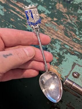 Vintage Sterling Silver Dum-spiro-spero Collectible Souvenir Spoon Stamped 13.9g